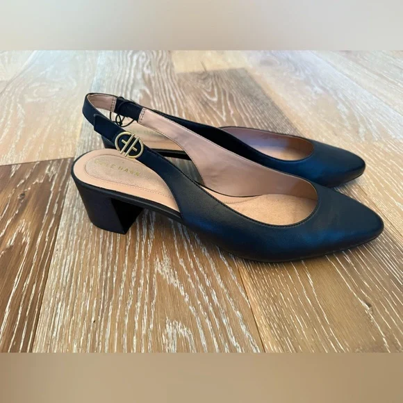 Cole Haan black The Go-To Slingback Pump 45 mm NEW size 11 - Picture 6 of 9